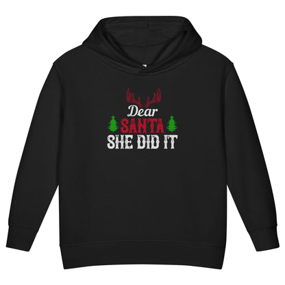 Dear Santa, She Did It Christmas Toddler Hoodie