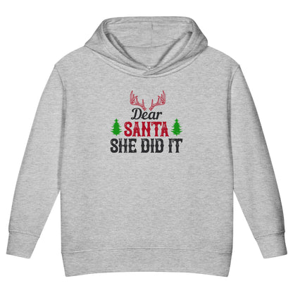 Dear Santa, She Did It Christmas Toddler Hoodie