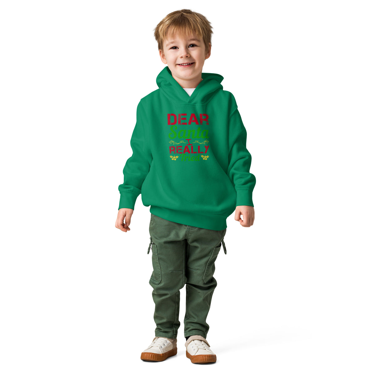 Dear Santa, I Really Tried Christmas Toddler Hoodie