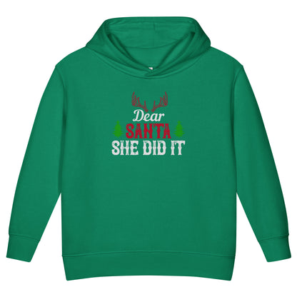 Dear Santa, She Did It Christmas Toddler Hoodie