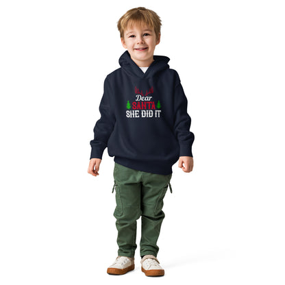 Dear Santa, She Did It Christmas Toddler Hoodie