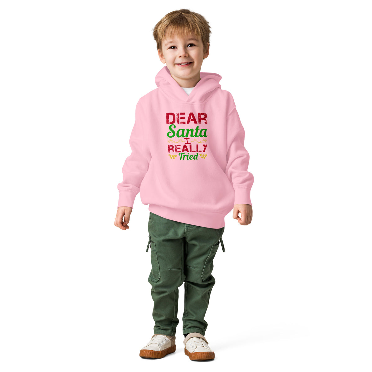Dear Santa, I Really Tried Christmas Toddler Hoodie