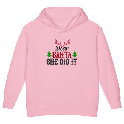 Dear Santa, She Did It Christmas Toddler Hoodie