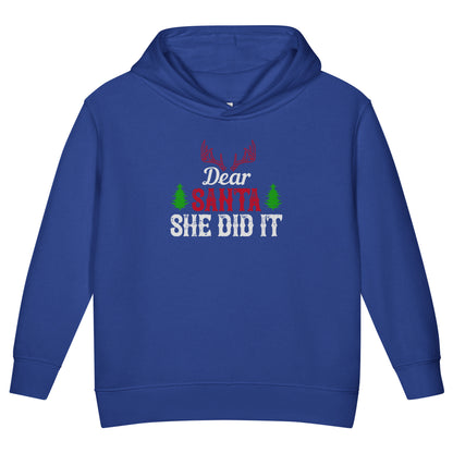 Dear Santa, She Did It Christmas Toddler Hoodie