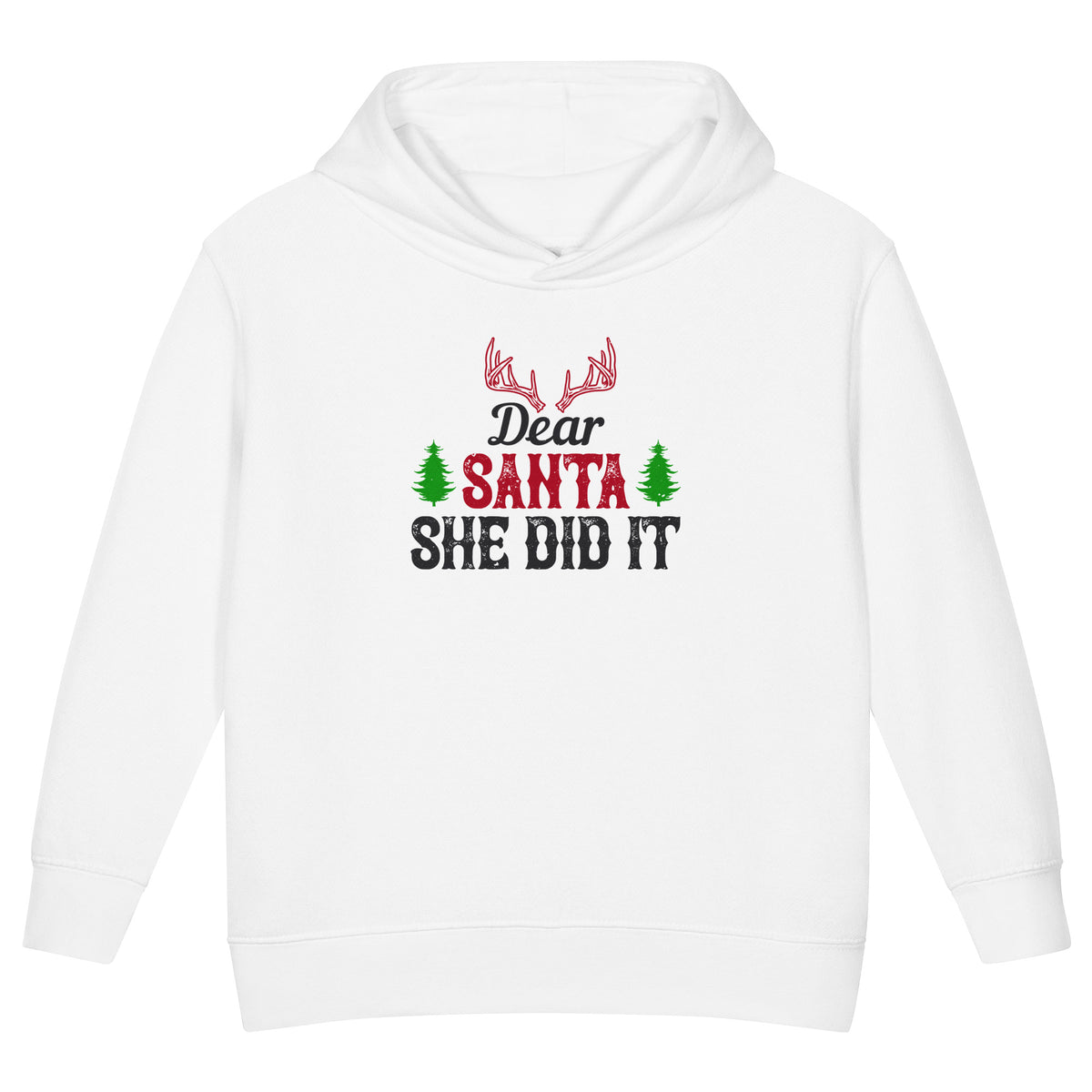 Dear Santa, She Did It Christmas Toddler Hoodie