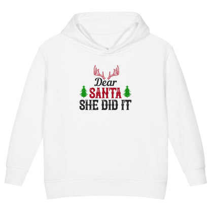 Dear Santa, She Did It Christmas Toddler Hoodie