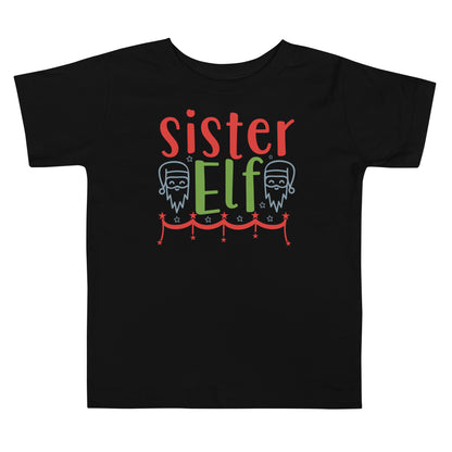 Sister Elf Christmas Toddler T-Shirt