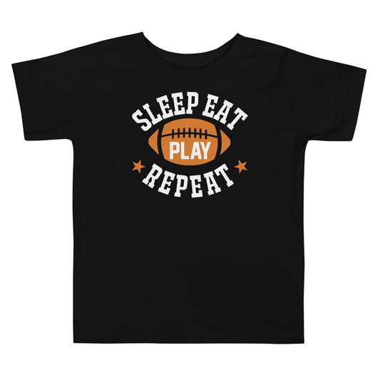 Sleep Eat Play Repeat Football Toddler T-Shirt