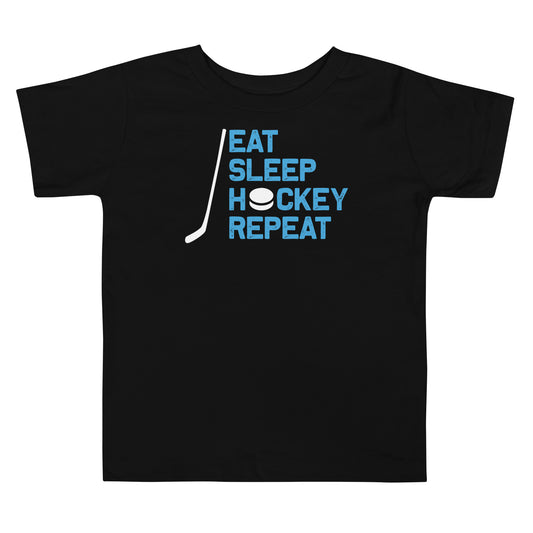 Eat Sleep Hockey Repeat Toddler T-Shirt