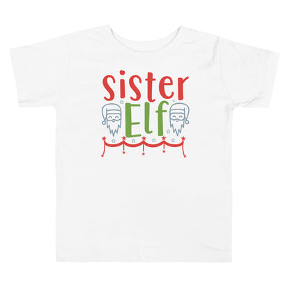 Sister Elf Christmas Toddler T-Shirt