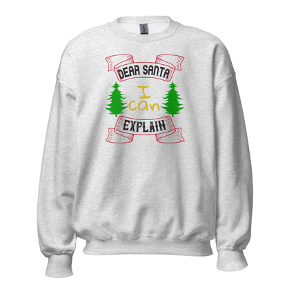 Dear Santa I Can Explain Christmas Unisex Sweatshirt