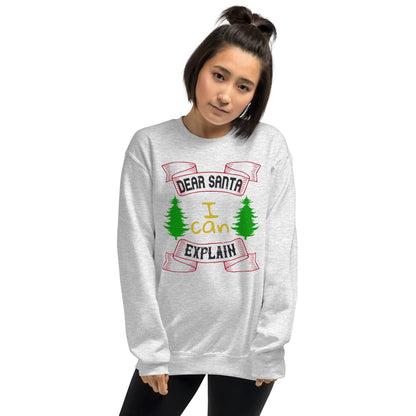 Dear Santa I Can Explain Christmas Unisex Sweatshirt