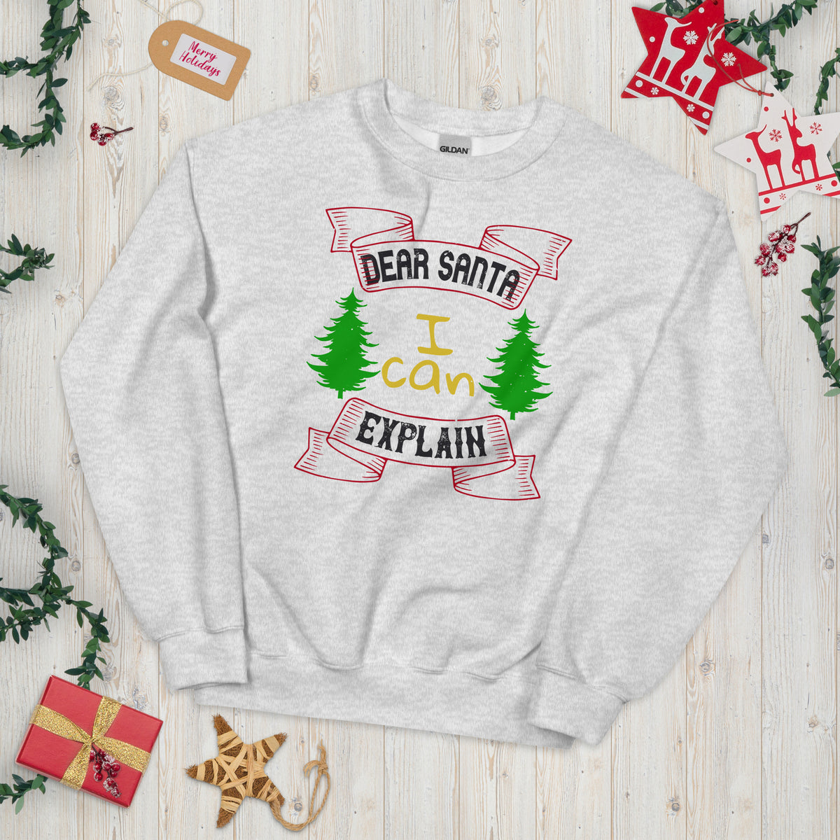 Dear Santa I Can Explain Christmas Unisex Sweatshirt