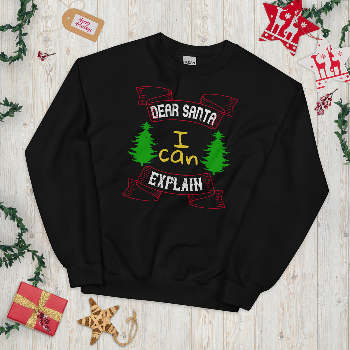 Dear Santa I Can Explain Christmas Unisex Sweatshirt
