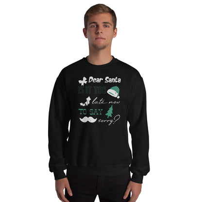 Dear Santa, Is It Too Late to Say Sorry Christmas Unisex Sweatshirt