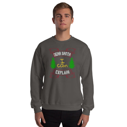 Dear Santa I Can Explain Christmas Unisex Sweatshirt
