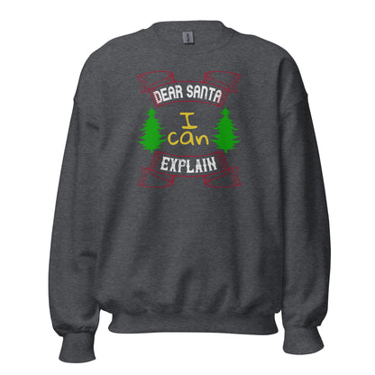 Dear Santa I Can Explain Christmas Unisex Sweatshirt