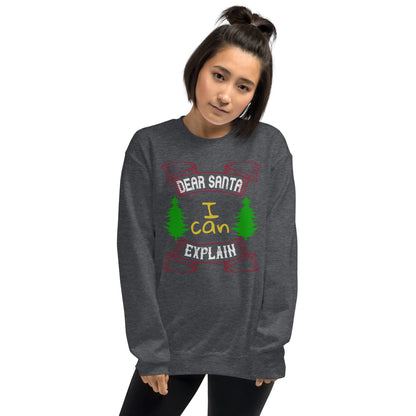 Dear Santa I Can Explain Christmas Unisex Sweatshirt