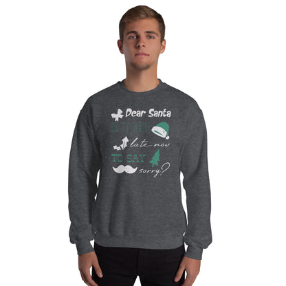 Dear Santa, Is It Too Late to Say Sorry Christmas Unisex Sweatshirt