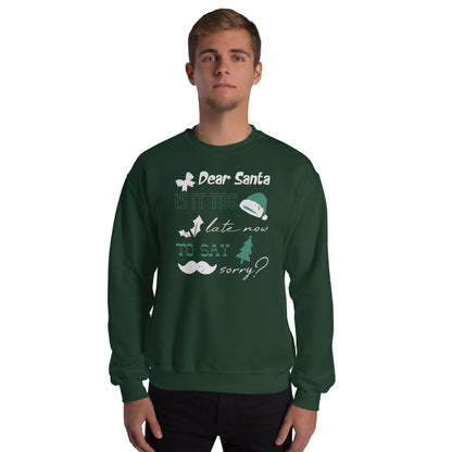 Dear Santa, Is It Too Late to Say Sorry Christmas Unisex Sweatshirt