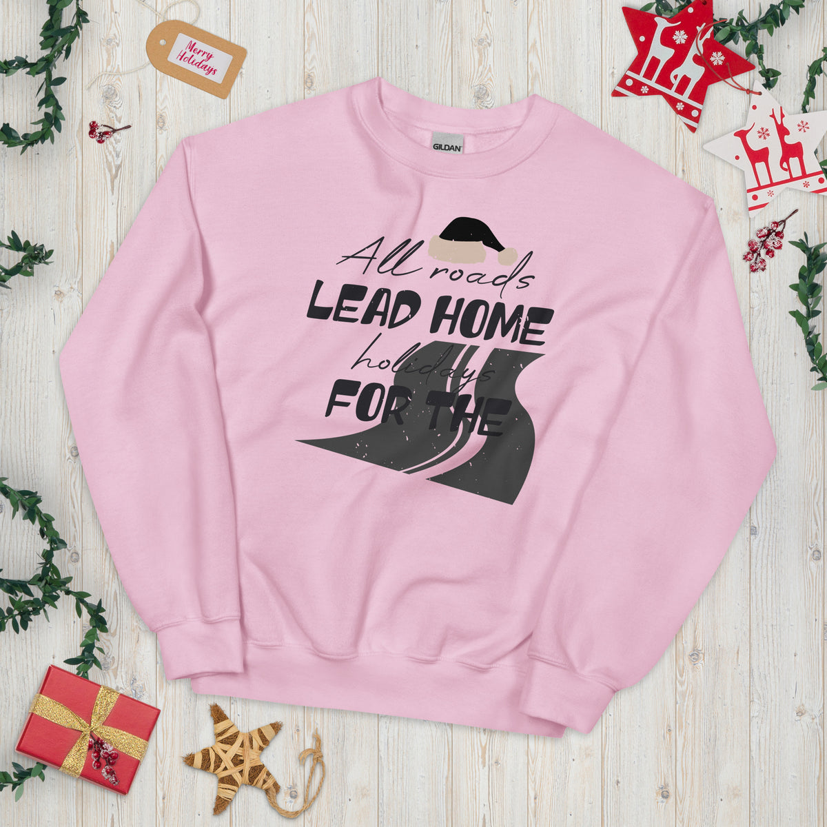 All Roads Lead Home for the Holidays Christmas Unisex Sweatshirt