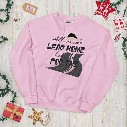 All Roads Lead Home for the Holidays Christmas Unisex Sweatshirt