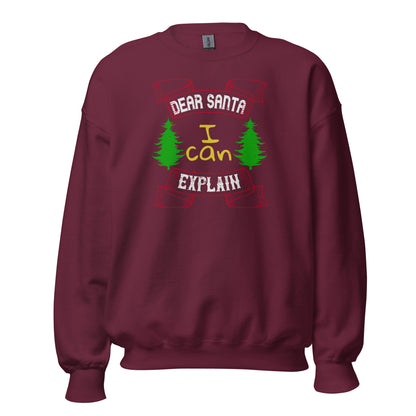 Dear Santa I Can Explain Christmas Unisex Sweatshirt