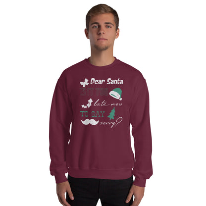 Dear Santa, Is It Too Late to Say Sorry Christmas Unisex Sweatshirt