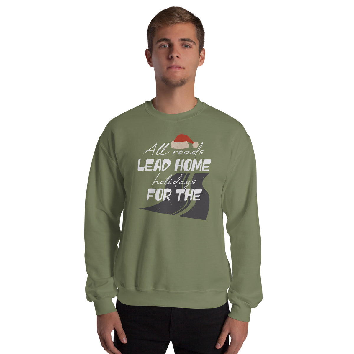 All Roads Lead Home for the Holidays Christmas Unisex Sweatshirt