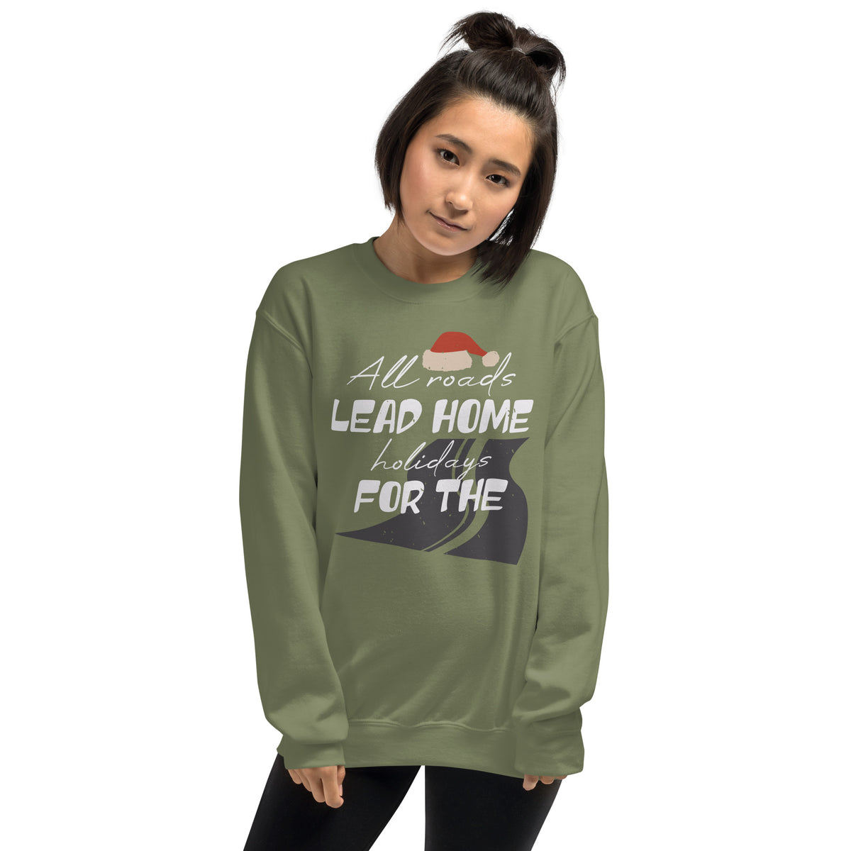 All Roads Lead Home for the Holidays Christmas Unisex Sweatshirt