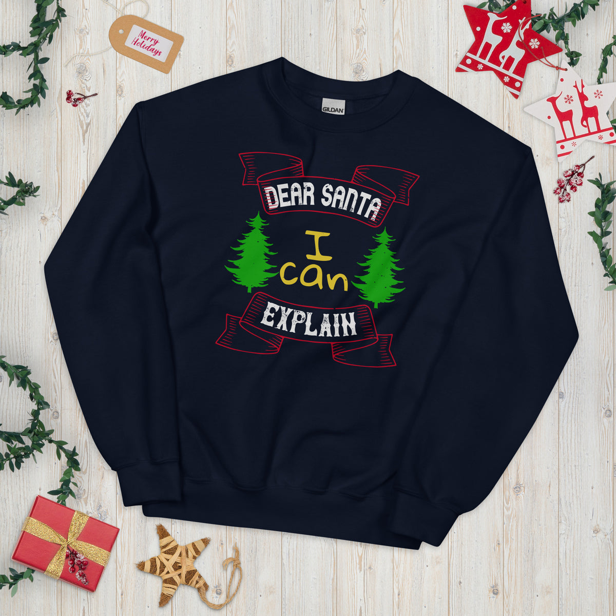 Dear Santa I Can Explain Christmas Unisex Sweatshirt