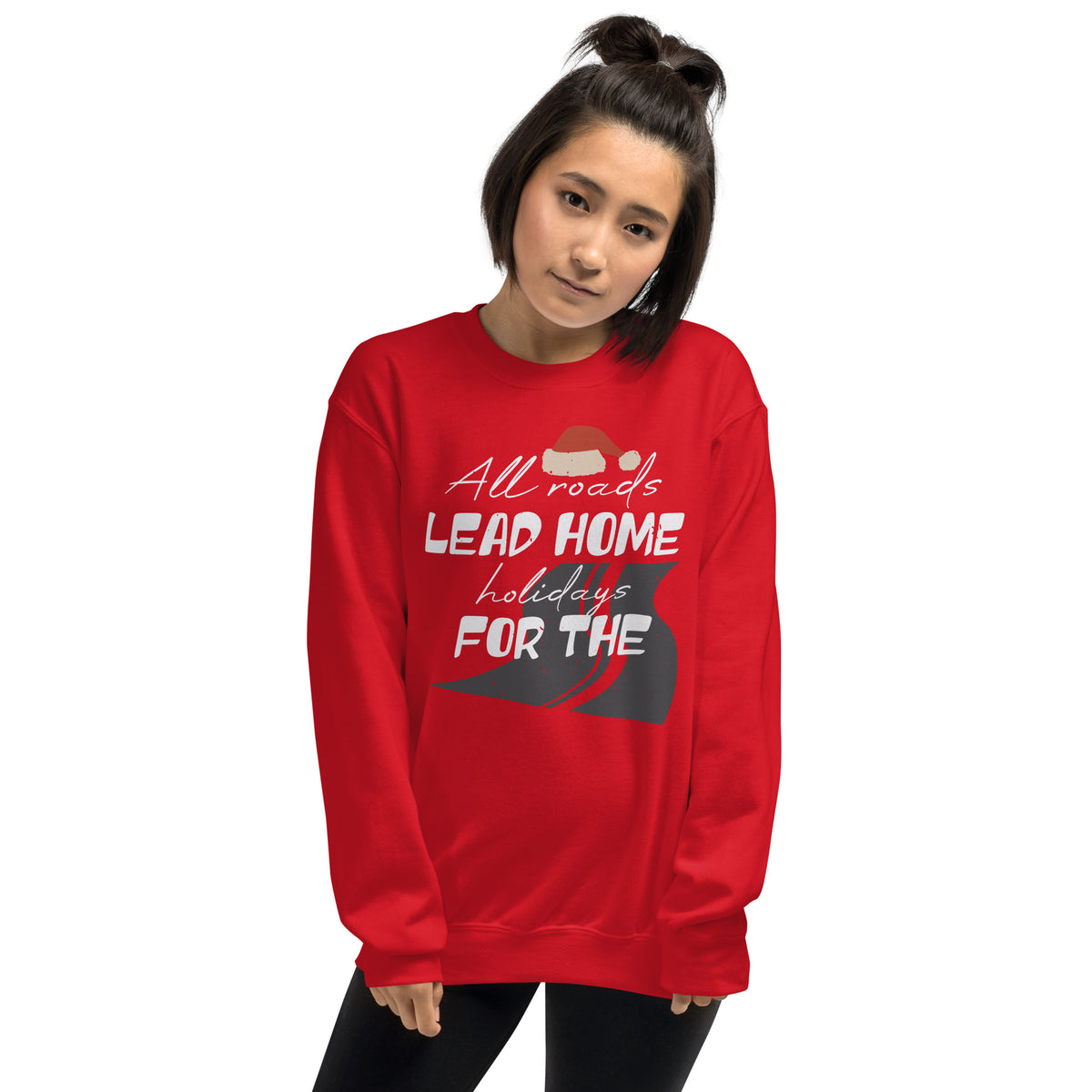 All Roads Lead Home for the Holidays Christmas Unisex Sweatshirt