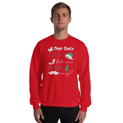 Dear Santa, Is It Too Late to Say Sorry Christmas Unisex Sweatshirt