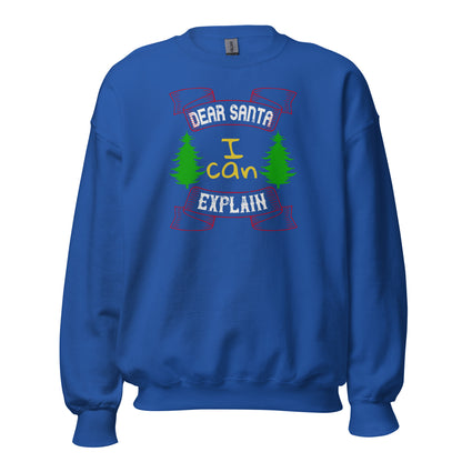 Dear Santa I Can Explain Christmas Unisex Sweatshirt