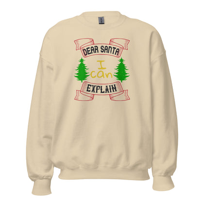 Dear Santa I Can Explain Christmas Unisex Sweatshirt