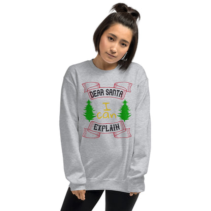 Dear Santa I Can Explain Christmas Unisex Sweatshirt