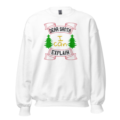 Dear Santa I Can Explain Christmas Unisex Sweatshirt