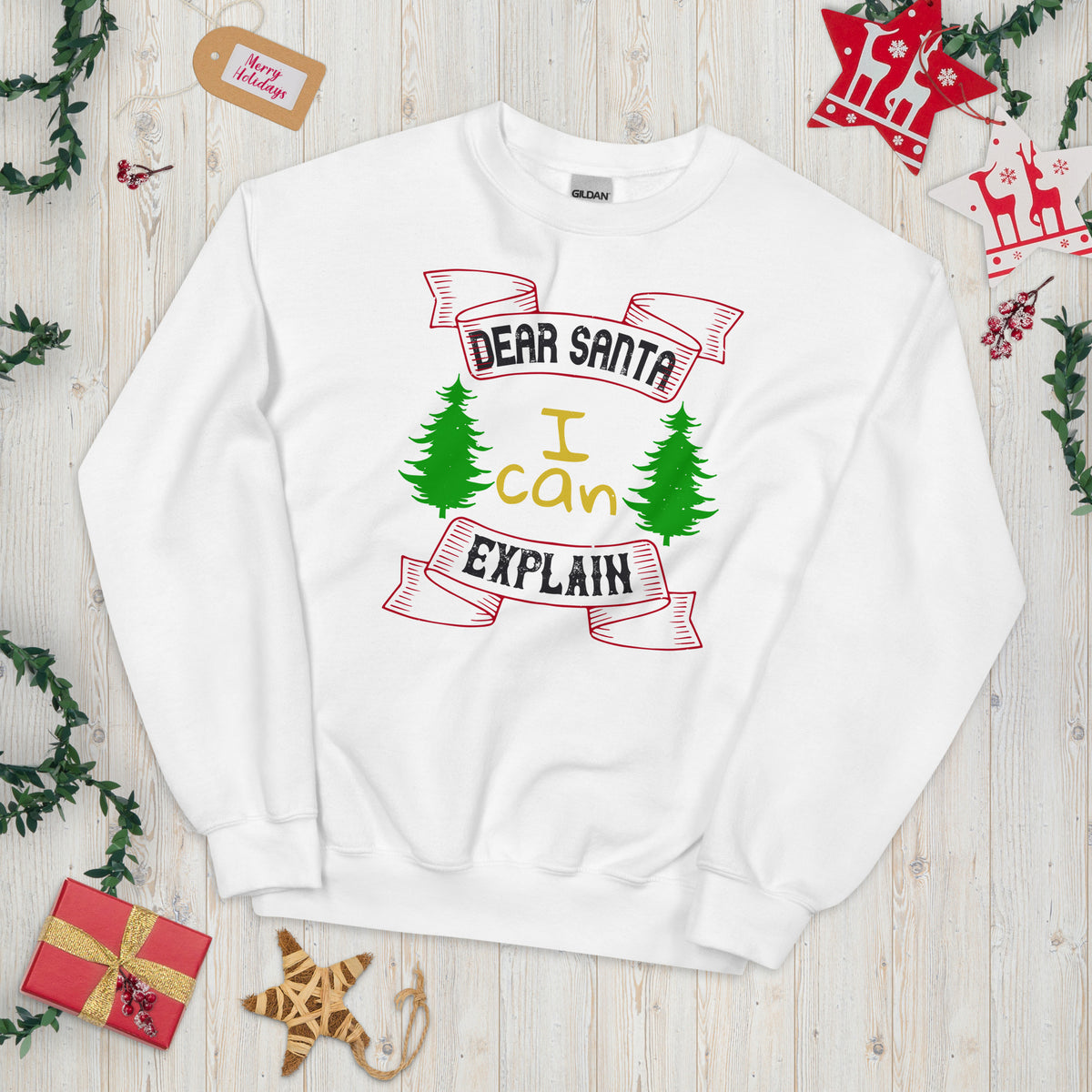 Dear Santa I Can Explain Christmas Unisex Sweatshirt