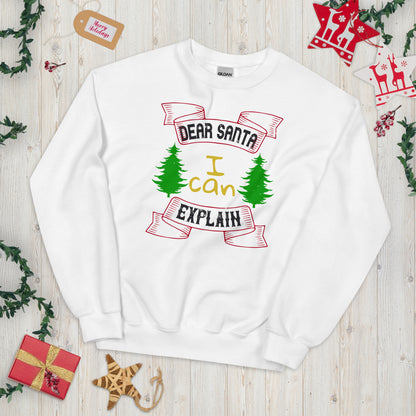 Dear Santa I Can Explain Christmas Unisex Sweatshirt