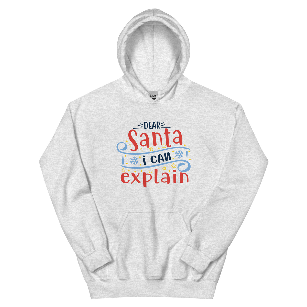 Dear Santa, I Can Explain Christmas – Snowflake Banner Unisex Hoodie
