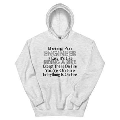 Being an Engineer Is Easy, It's Like Riding a Bike Unisex Hoodie