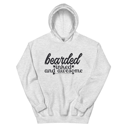 Bearded, Inked and Awesome Unisex Hoodie