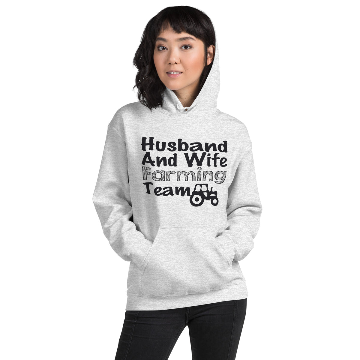 Husband and Wife Farming Team Unisex Hoodie