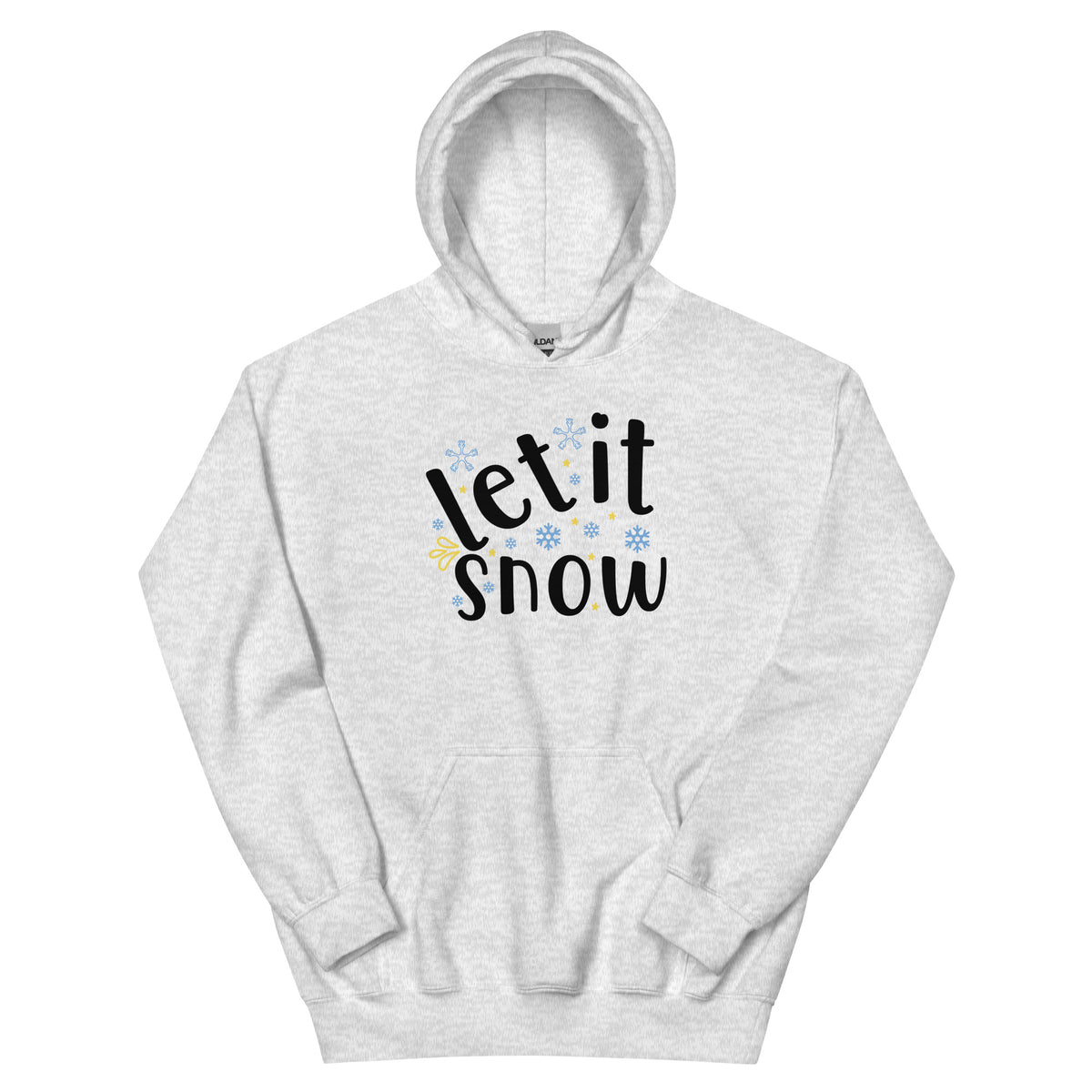 Let It Snow Christmas – Black Script Unisex Hoodie