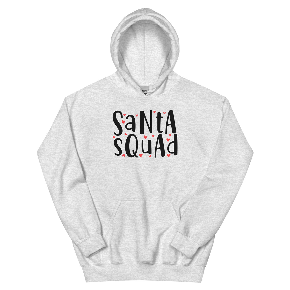 Santa Squad Christmas – Bold Black Letters Unisex Hoodie
