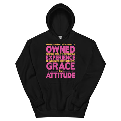 Happiness Is Experience, Grace and Attitude Nurse Unisex Hoodie