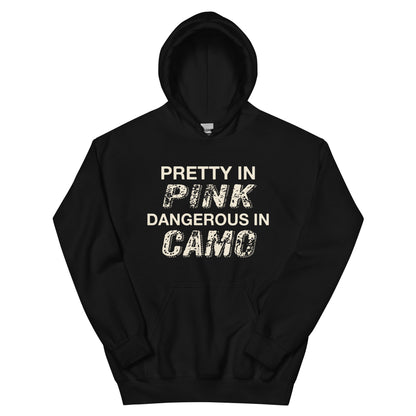 Pretty in Pink, Dangerous in Camo Unisex Hoodie