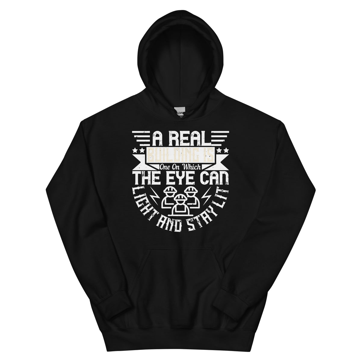 A Real Building Is One on Which the Eye Can Light and Stay Lit Unisex Hoodie