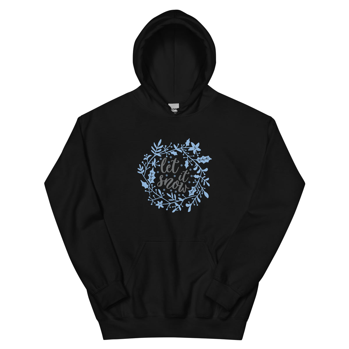 Let It Snow Christmas – Holly Wreath Unisex Hoodie