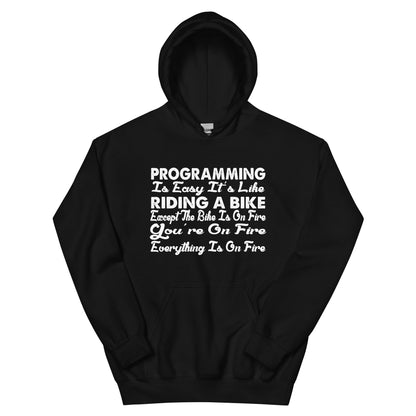 Programming Is Easy, It's Like Riding a Bike Unisex Hoodie